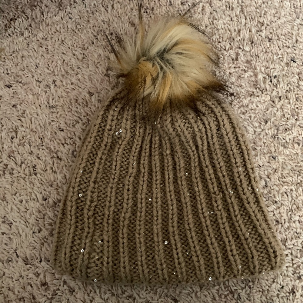 Tan knit hat